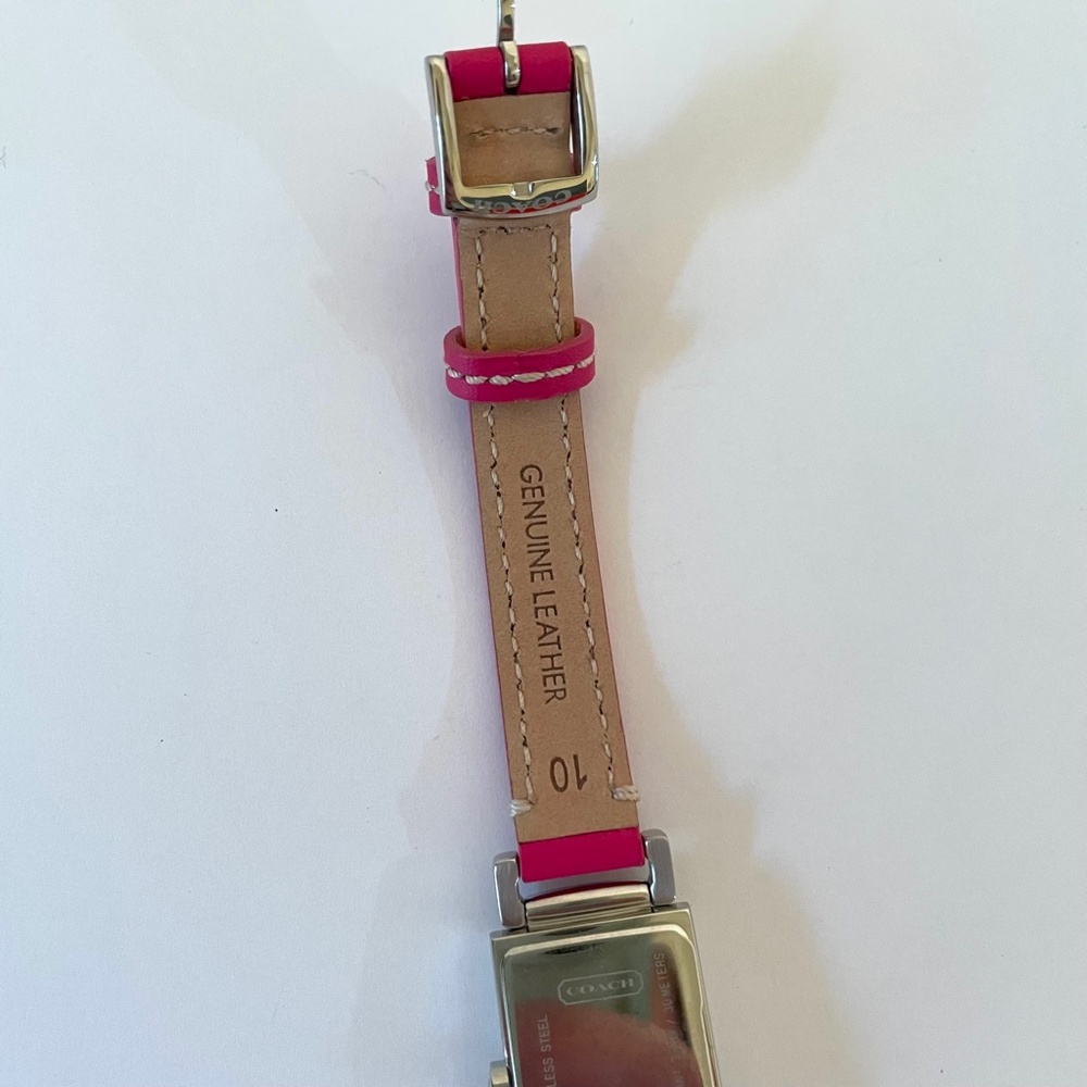NEW Coach Madison Double Strap Stainless Steel Pink Leather Watch - Picture 13 of 14